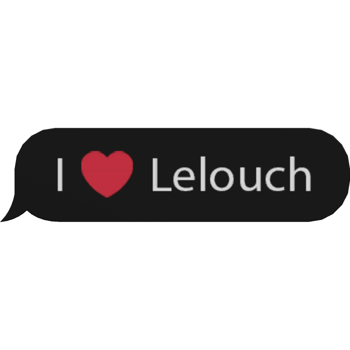 I Love Lelouch Text Code Geass