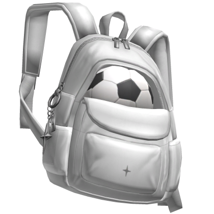 White Soccer Backpack Bag Single Strap [1.0]