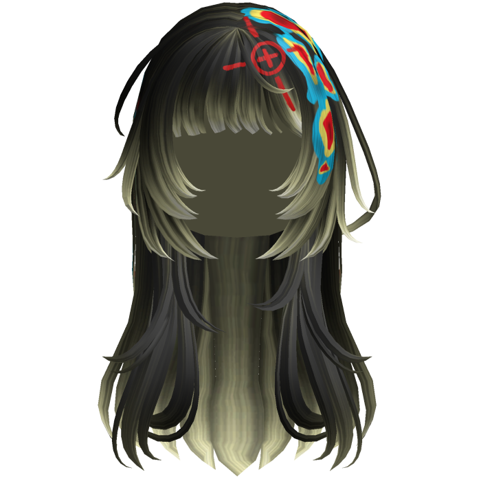 Yellow Heatwave Crosshair Punk Flowy Girl Hair