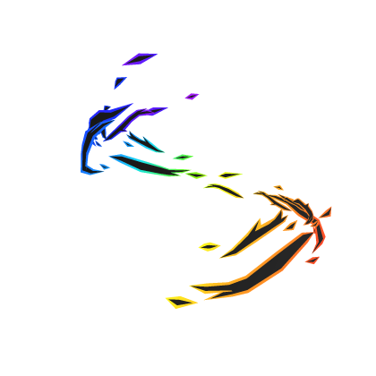 Dark Flame Rainbow Cartoony Aura Roblox item