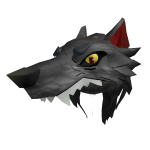 Black Wolf Head from Guiby