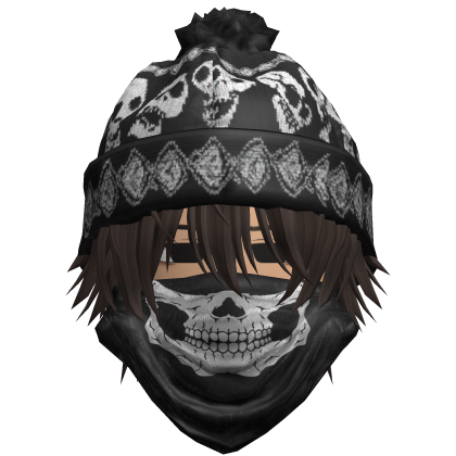 moe boy with emo skull beanie + mask