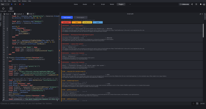 Script Audit - Deprecated API & Backdoor Scanner preview 1