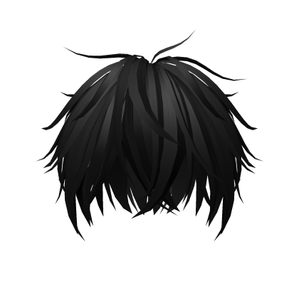Black Messy Long Hair 7.0 Roblox item