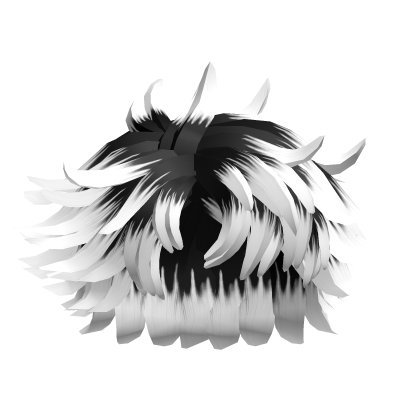 Messy Rudo Hair Black and White Roblox item