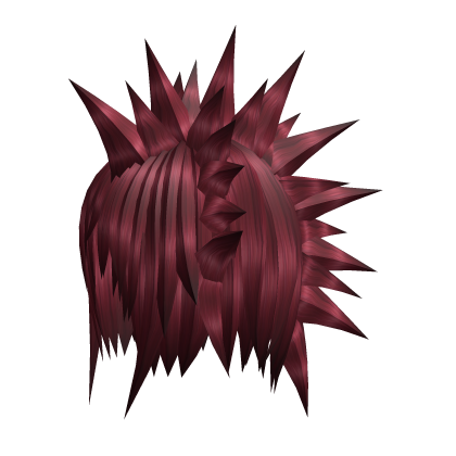 Red Messy Rockstar Punk Spiky Hair