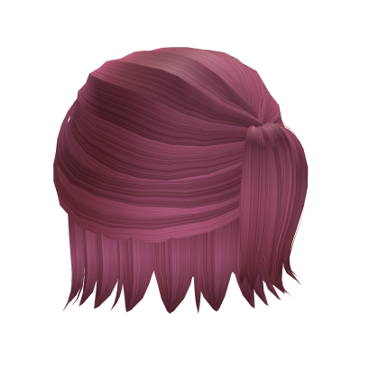 Hot Pink Cheap Pulled Ponytail with Short Hair Roblox item