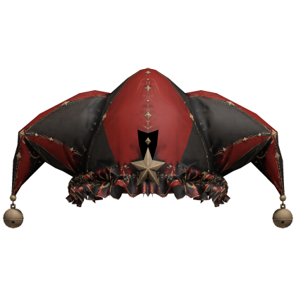 Red Black Harlequin Jester Hat