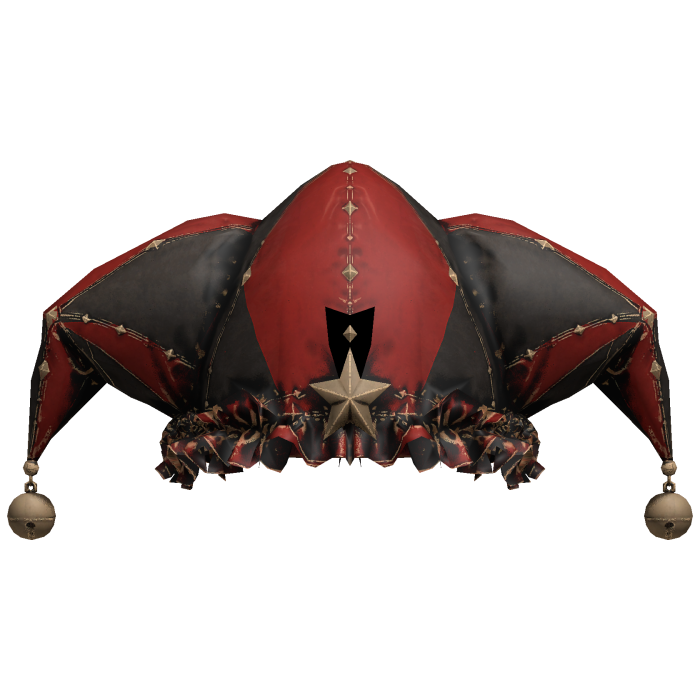 Red Black Harlequin Jester Hat
