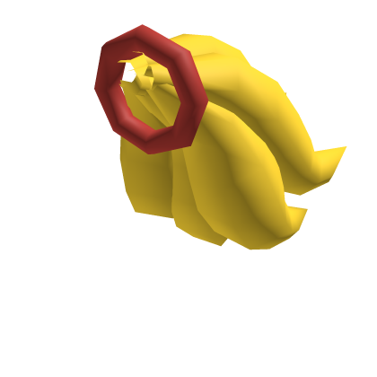 Yellow ponytail with red band Roblox item