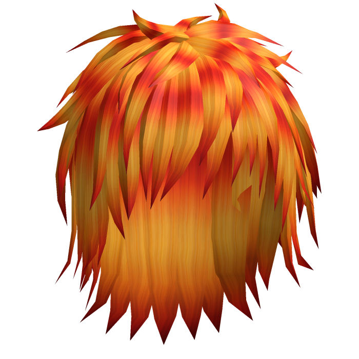 Lava Orange Long Messy Anime Moe Hair 35.