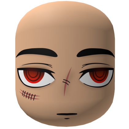 Scarred Chill Anime Boy Face V2 Roblox item