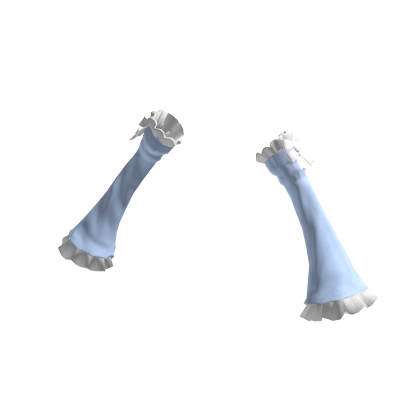 Blue Ruffle Sleeves