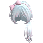 [FREE] ღ cute side ponytail w bow (blue pink)୨ৎ 