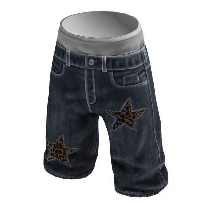 Leopard Star Jorts - brown thumbnail