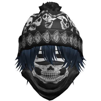 moe boy with emo skull beanie + mask