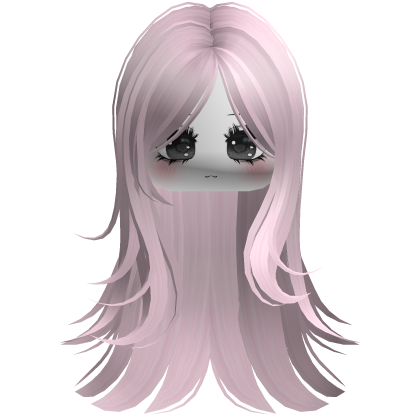 Basic Soft Hair w Cute Lashes Face Pink Roblox item
