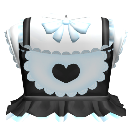 cutesy blue heart apron ruffle maid dress Roblox item