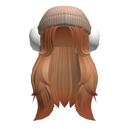 Ginger Buttefly Beanie Earmuffs Girl Hair Roblox item