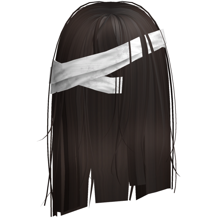Horror Brown Short Hair w White Bandages