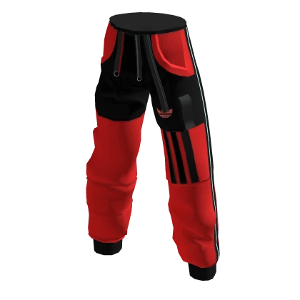 adidas Trousers High Contrast Red on Black Roblox Item Rolimon s