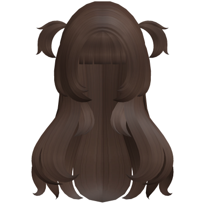 Cute Long Straight Pigtails (Brown) Roblox item