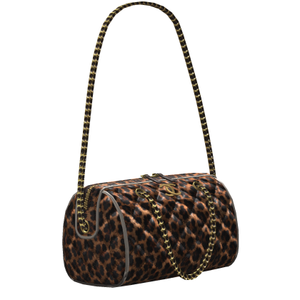 Designer Leopard Gold Quilted Bowling Bag Roblox item