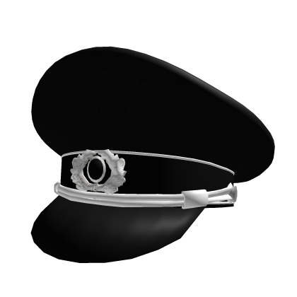 German Military Old Officer Black Visor Cap 