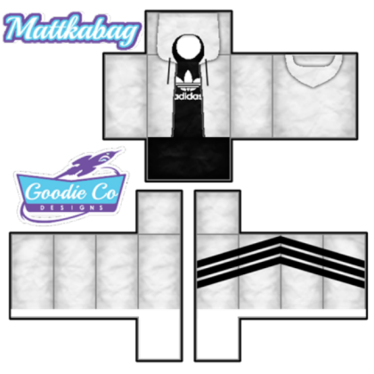 The White Adidas Hoodie Roblox decal