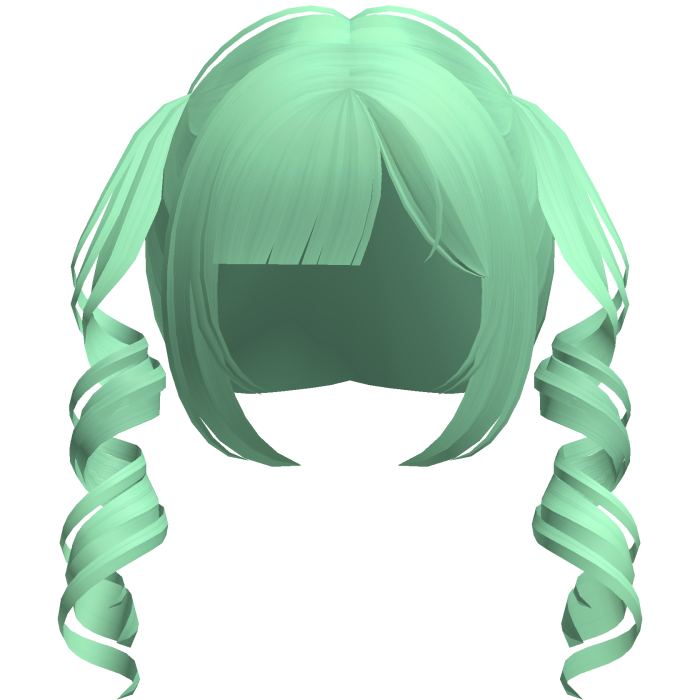 green dainty thin swirly moe pigtails