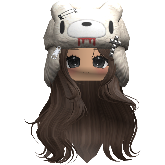 Fuzzy Bear Ushanka Flowy Long Hair (Brown)