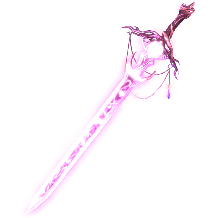 Emissive Fantasy Moon Sword Glowing Pink