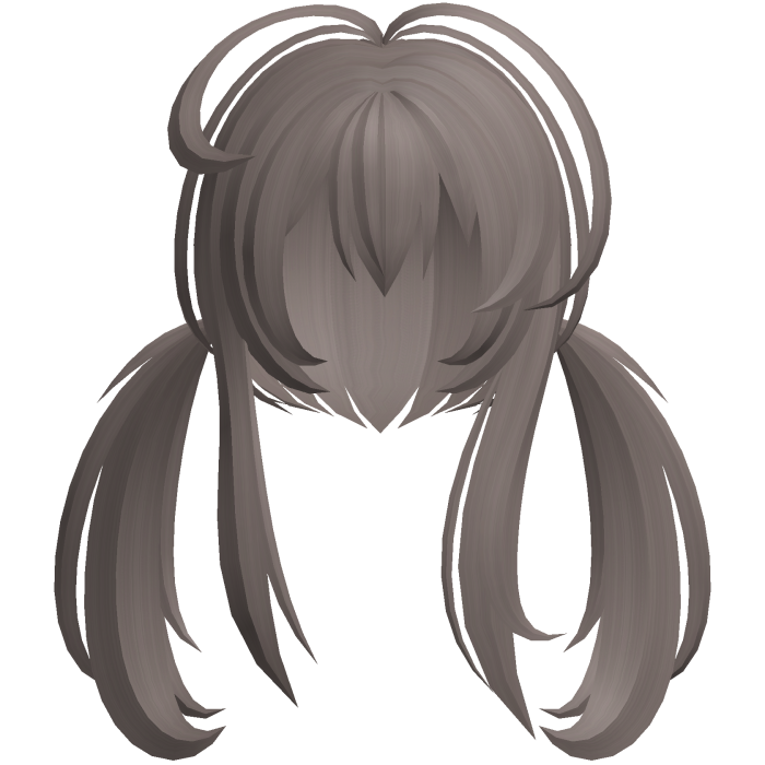 emo vampy moe messy ponytails ash brown