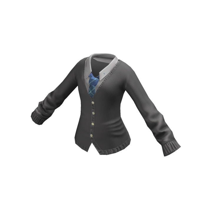Smart Preppy Gray & Blue Formal Uniform • DD25
