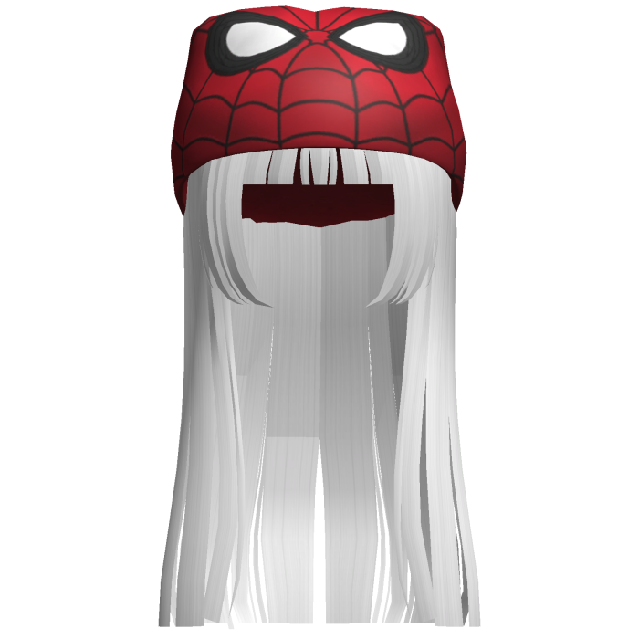 Spider Man Beanie Long White Hair