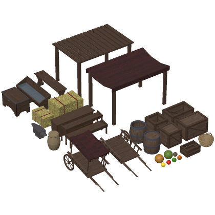 [Ez Custom] - Medieval Marketplace Kit