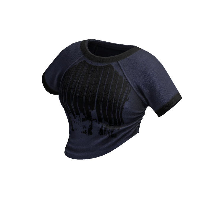 Cozy Graphic Y2K Tee (Dark Blue Black)