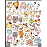 Kawaii Wolves wolf pack