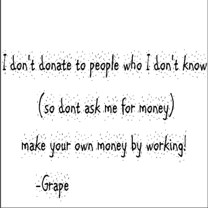Bloxburg (I Don't Donate!) Sign Roblox decal