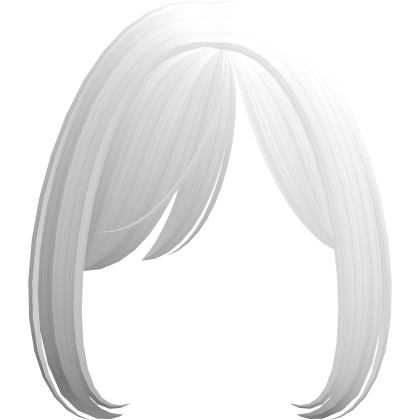 kawaii emo anime side bangs in white