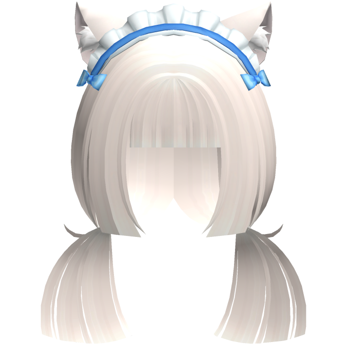vanilla neko cutecore low mini pigtails w ears