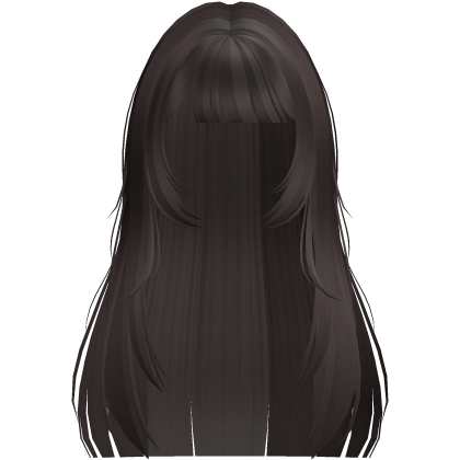 ♡꒰ sweet doll hair w hime bangs in dark brown ꒱