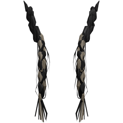 teased scene black & blonde messy braid add-on Roblox item