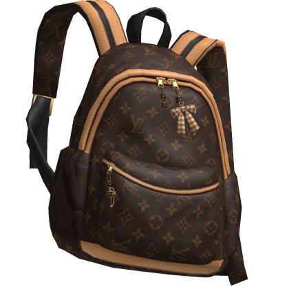 LV Designer Canvas Backpack w/ Gingham Bow [3.0] 
