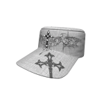 ╬ Gothic Raven Wing Grey Cap