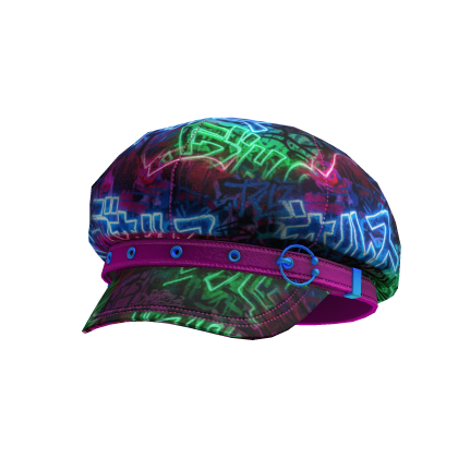 Goth Style Red Green Blue Graffiti Hat