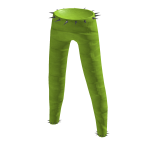 Green Punk Spiked Leather Pants