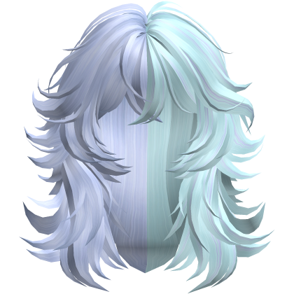 Messy Grunge Layered Wolf Cut Blue & Purple Split Roblox item