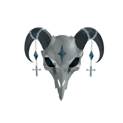 Viking Ram Mask – Frost Blue