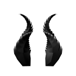 Draconic Master Silver Flame Tipped Horns